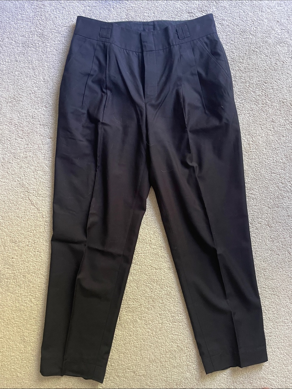 Women’s Black Wool Pleated Dress Pants